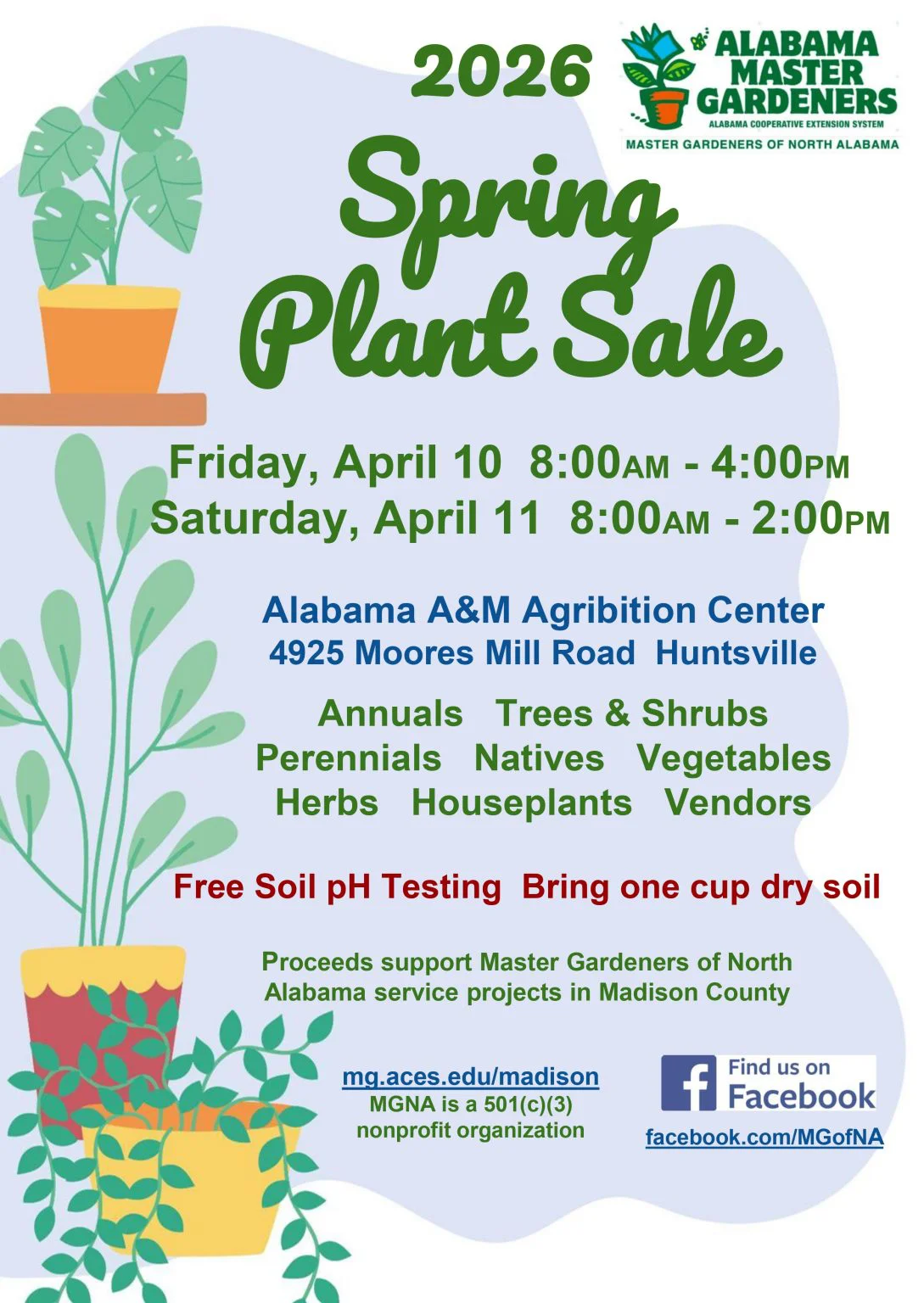 Madison County Master Gardeners Plant Sale @ Alabama A&M Agribition Center