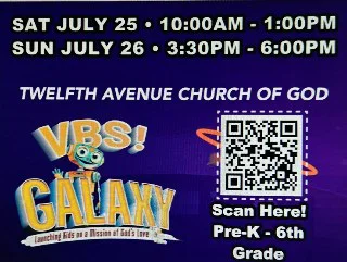 Vacation Bible School at Twelfth Avenue Church of God