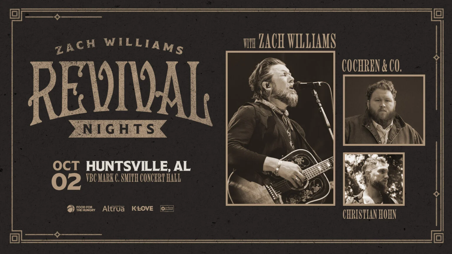 Zach Williams With Cochren & Co. And Christian Hohn: Revival Nights
