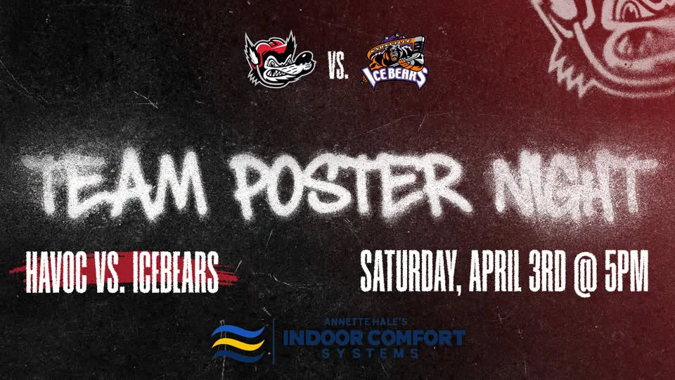 Huntsville Havoc vs Columbus Ice Bears Team Poster Night