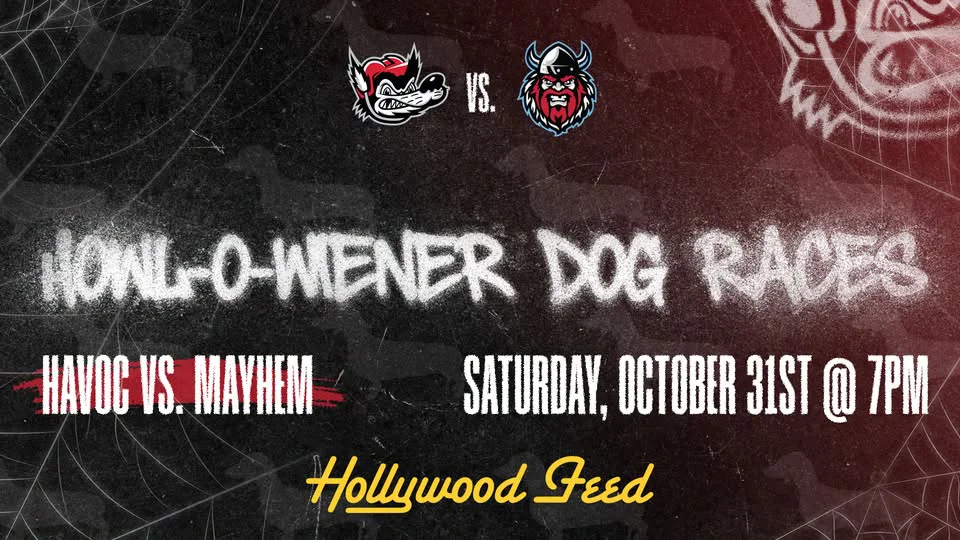 Huntsville Havoc vs Mayhem Howl-O-Wiener Dog Races