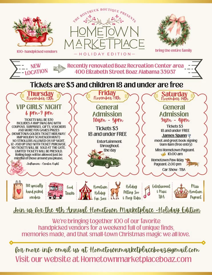 4th Annual Hometown Marketplace Boaz